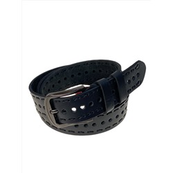 Ремень мужской из натуральной кожи, цвет черный