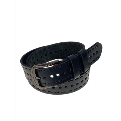 Ремень мужской из натуральной кожи, цвет черный