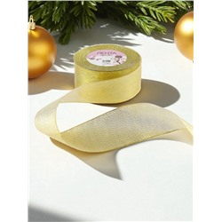Лента парчовая, 50 мм, 23±1 м, цвет золотой