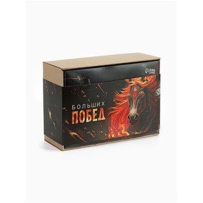 Подарочный набор новогодний «Больших побед», плед, перчатки и аксессуары