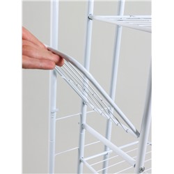 Подставка для цветов Greengo, 5 полок, 44×22×95 см, напольная, металл, белая