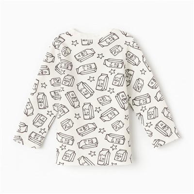 Лонгслив детский цвет белый/молоко, рост 62