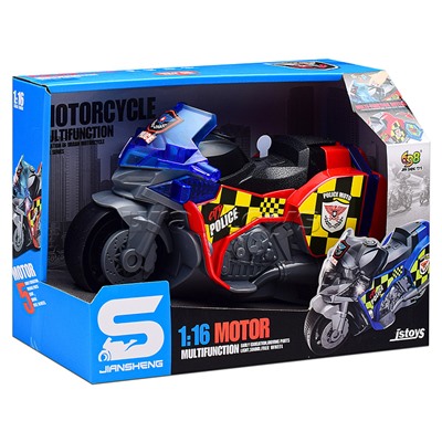 Мотоцикл "Мотогонщик" 1:16 (свет, звук) в коробке