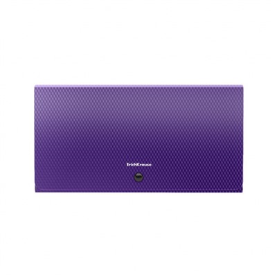 Папка 12 отд. на кнопке 260х138х25 мм 50420 Diagonal Vivid Check size ассорти 700мкм ErichKrause