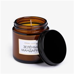 Ароматическая cвеча в банке «Зеленый мандарин», 6.2×6.2×6.5 см, 9 ч