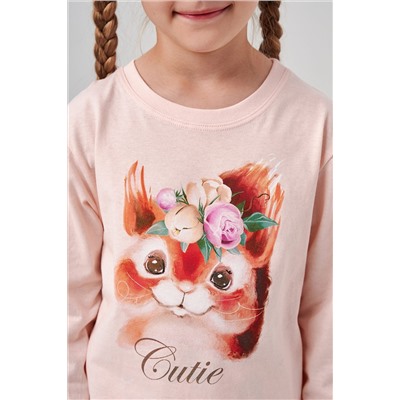 Пижама с брюками Кулирка с рибаной длинный рукав НАТАЛИ, 1244130