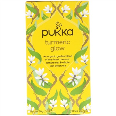 Pukka Herbs, Чай с куркумой, 20 пакетиков, 36г (1,27 унций)