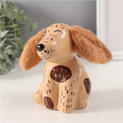 Копилка для денег «Озорная собачка», керамика, 8.6×11.8×13.1 см