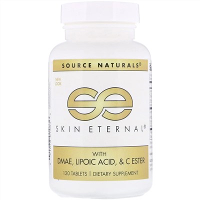 Source Naturals, Вечность кожи с ДMAЭ, липоевой кислотой и сложноэфирный витамин C, 120 таблеток