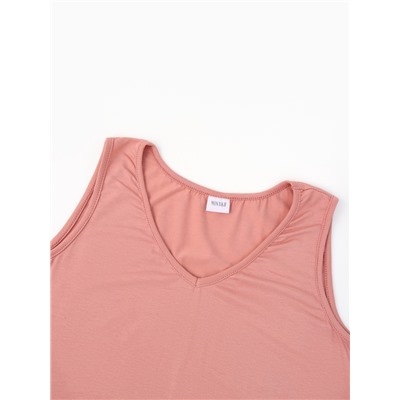 Сорочка миди ночная женская MINAKU: Home collection, тёмно-бежевая, размер 48