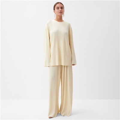 Костюм женский (блуза, брюки) MIST Classic collection, размер 40-42, бежевый