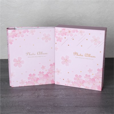 Фотоальбом 200 фото 10х15 Цветы / 9311 /уп 36/ (Синий)