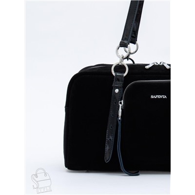 Сумка женская кожаная 91180MSS black Velina Fabbiano-Safenta