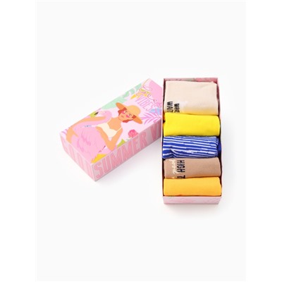 Носки женские KAFTAN Good vibes, набор 5 пар, размер 35-38