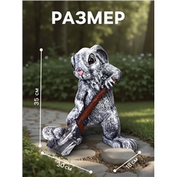 Садовая фигура из полистоуна «Заяц с лопатой», 30×18×35 см