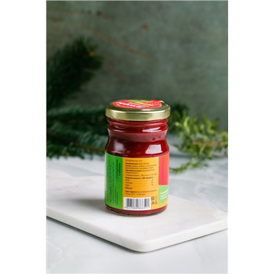 Джем без сахара "Малина" / стекло / 210 гр / фитнес / 40 ккал / Солнечная Сибирь