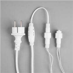 Гирлянда «Бахрома» 6 × 0.7 м, IP44, УМС, белая нить, 120 LED, свечение тёплое белое, 220 В