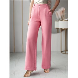 Джинсы-палаццо из эластичного денима