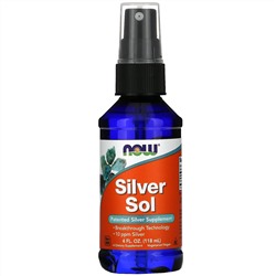 Now Foods, Silver Sol, серебряная вода, 118 мл (4 жидк. унции)