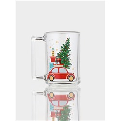 Кружка Luminarc «Рождество», 320 мл, стекло, прозрачная, рисунок МИКС