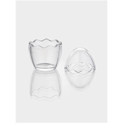 Конфетница «Яйцо», 80 мл, 6.3×9 см, стекло, прозрачная