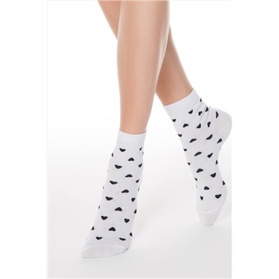 CONTE CLASSIC Хлопковые носки с рисунками "Сердечки" CONTE ELEGANT, 1229789