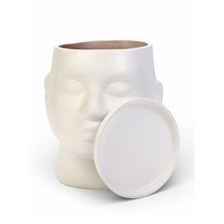 Горшок-органайзер «Голова», керамика, белое, 3 л, 21×19 см