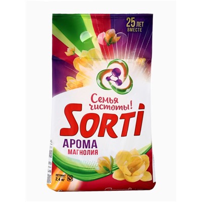 Стиральный порошок Sorti "Арома магнолия", автомат универсальный 2,4 кг