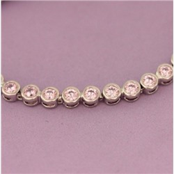 Браслет родий  H01-13623 длина 18-19 см.