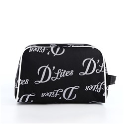 Косметичка дорожная на молнии «Бако текстиль», с ручкой, средний размер, чёрная