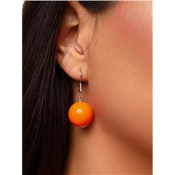Комплект бусы и серьги "Карамель", цвет оранжевый, арт. 018.788