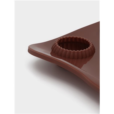 Форма для конфет и шоколада Доляна «Колечко.Риб», силикон, 21×10.5×1.8 см, 11 ячеек, коричневая