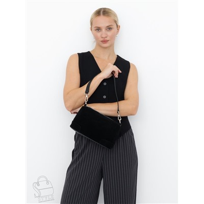 Сумка женская кожаная 5555PEF black Polina&Eiterou