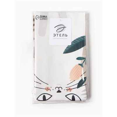 Полотенце «Этель. Белая кошечка», 40×73 см, саржа, 100% хлопок, 190 г/м²