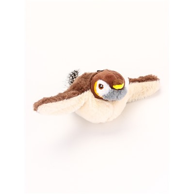 Интерактивная игрушка для животных «Воробей», коричневая