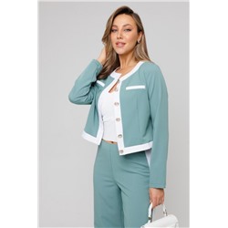 Костюм двойка деловой вечерний 43079 (Зеленый)