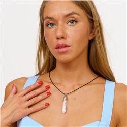 Кулон со шнурком из натурального камня Кварц, 1048, арт.218.227