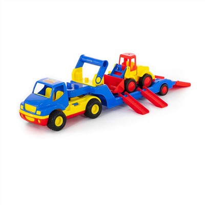 320867 Wader "КонсТрак", автомобиль-трейлер + "Базик", погрузчик (в коробке)