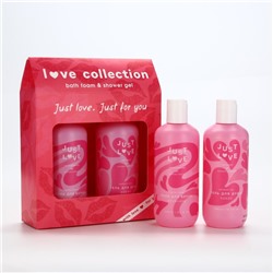 Подарочный набор Love collection, гель для душа и пена для ванны, 3×300 мл, Чистое счастье
