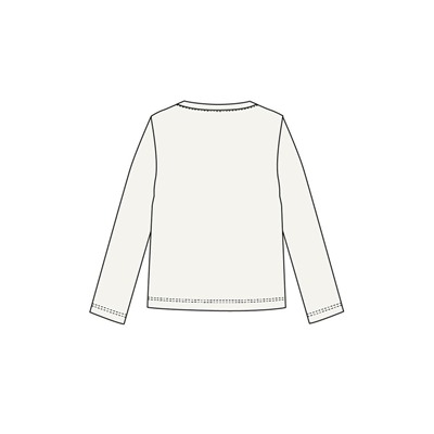 Фуфайка трикотажная для девочек (футболка с длинными рукавами)