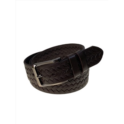 Ремень мужской из натуральной кожи, цвет шоколад