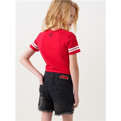 Шорты текстильные джинсовые для девочек