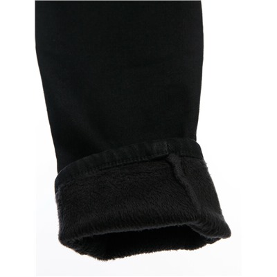 Джинсы-джоггеры, утепленные флисом, для девочки