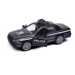 Чёрная инерционная служебная машинка Купе die-cast,1:32, открывающиеся двери