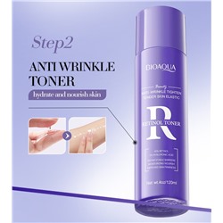 Набор для лица антивозрастной с ретинолом и гиалуроновой кислотой 6 средств в подарочной коробке BIOAQUA