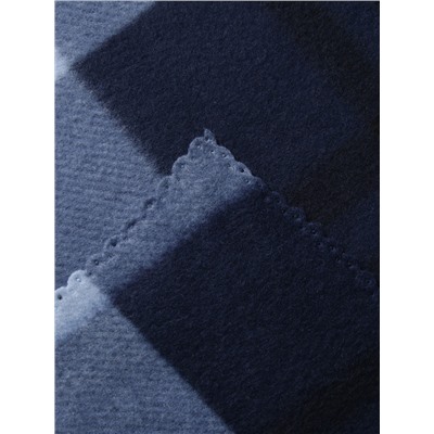 Плед флисовый «Экономь и Я. Клетка», синий, 150×130 см, флис 160 г/м²