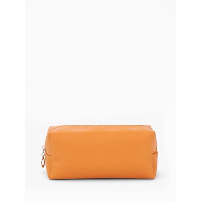 Косметичка женская ONE COLOR, на молнии, экокожа, бежевая