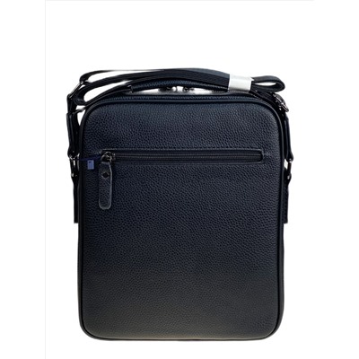 Сумка мужская через плечо из искусственной кожи, цвет черный