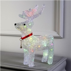 Светодиодная фигура «Оленёнок» 28×36×10 см, акрил, 10 LED, батарейки ААх2 (не в комплекте), свечение мульти (RGB)