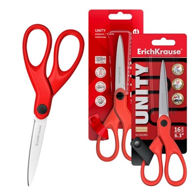 Ножницы 160 мм "Основа" красные в блистере 21882 ErichKrause